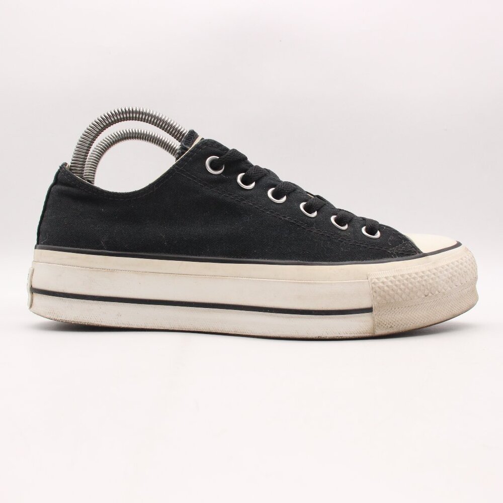 Converse Chuck Taylor Women’s 8.5 All Star Platform Lift OX Black White 560250C